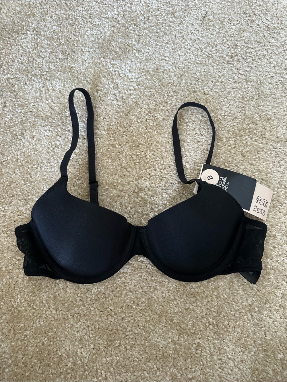 NWT H&M Essentials Mesh Back Bra